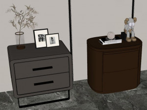 SU model design of modern single bedside table Modèle 3D