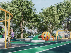 Modello SU del progetto di dettaglio di un parco giochi per bambini in citt&agrave; Modello 3D