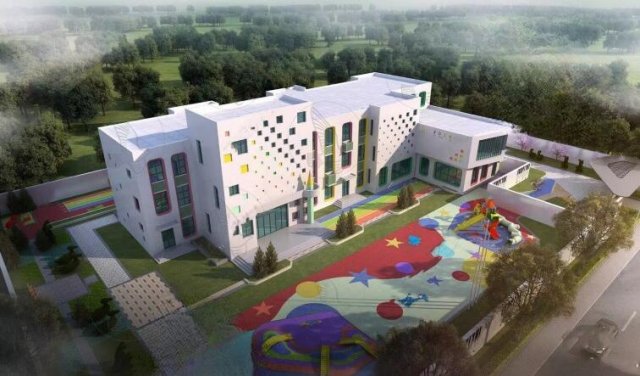 Su model of kindergarten building 3D Model .c4d .max .obj .3ds .fbx .stl .blend 