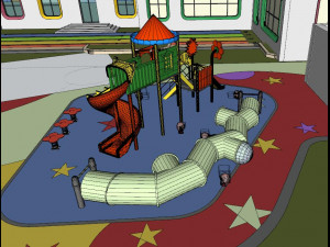 Su model of kindergarten building 3D Model
