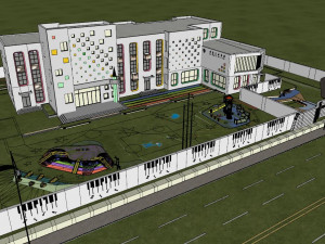 Su model of kindergarten building 3D Model