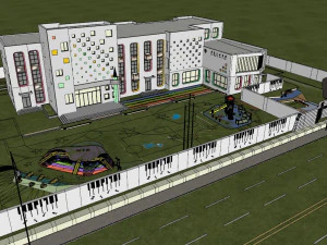 Su model of kindergarten building 3D Model