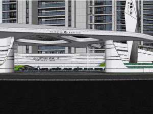 Su model of modern broken-line landscape 3D Model