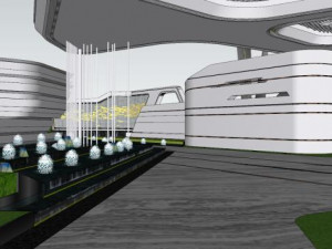 Su model of modern broken-line landscape 3D Model