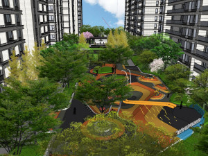 Su model of modern high-end residential landscape 3D Модель