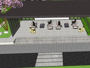 Su model of modern high-end residential landscape Model 3D