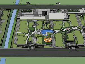 Su Model of Modern streamline Regional Landscape 3Dモデル