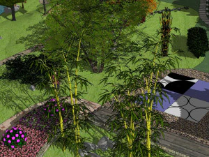 Su model of waterfront park landscape 3D Model