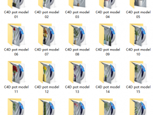 20 sets of C4D plants 3Dモデル