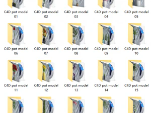 20 sets of C4D plants 3D Model