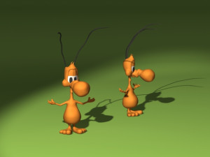 20 cartoon characters in 3D C4D OBJ format 3D Model