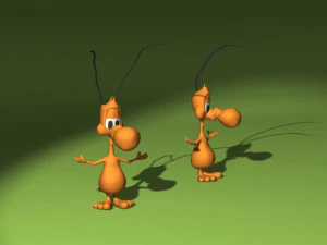 20 cartoon characters in 3D C4D OBJ format 3D Model