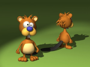 20 cartoon characters in 3D C4D OBJ format 3D Model