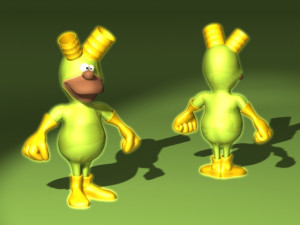 20 cartoon characters in 3D C4D OBJ format 3D Model