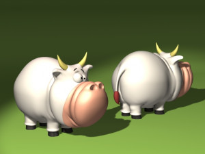 20 cartoon characters in 3D C4D OBJ format 3D Model