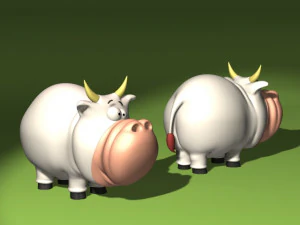 20 cartoon characters in 3D C4D OBJ format 3D Model