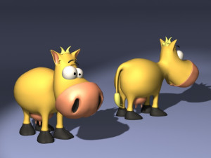 20 cartoon characters in 3D C4D OBJ format 3D Model