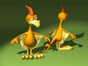 20 cartoon characters in 3D C4D OBJ format 3D Model