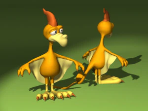 20 cartoon characters in 3D C4D OBJ format 3D Model