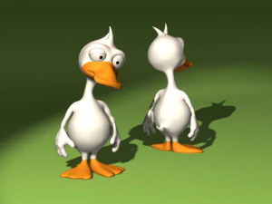 20 cartoon characters in 3D C4D OBJ format 3D Model