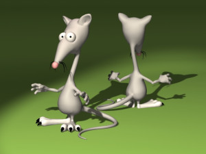 20 cartoon characters in 3D C4D OBJ format 3D Model
