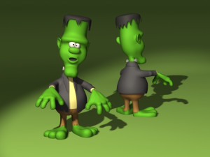 20 cartoon characters in 3D C4D OBJ format 3D Model