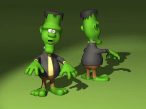 20 cartoon characters in 3D C4D OBJ format 3D Model