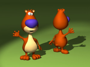 20 cartoon characters in 3D C4D OBJ format 3D Model