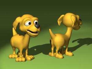 20 cartoon characters in 3D C4D OBJ format 3D Model