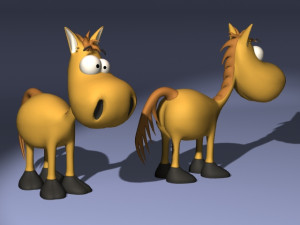 20 cartoon characters in 3D C4D OBJ format 3D Model