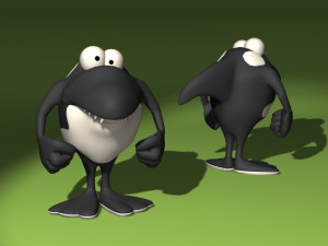 20 cartoon characters in 3D C4D OBJ format 3D Model