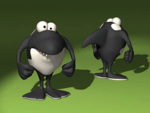 20 cartoon characters in 3D C4D OBJ format 3D Model