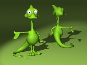 20 cartoon characters in 3D C4D OBJ format 3D Model
