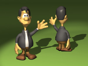 20 cartoon characters in 3D C4D OBJ format 3D Model