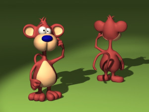 20 cartoon characters in 3D C4D OBJ format 3D Model