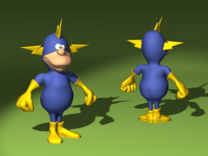 20 cartoon characters in 3D C4D OBJ format 3D Model