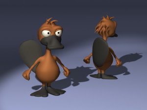20 cartoon characters in 3D C4D OBJ format 3D Model