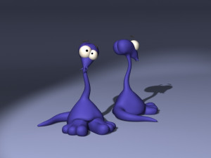 20 cartoon characters in 3D C4D OBJ format 3D Model