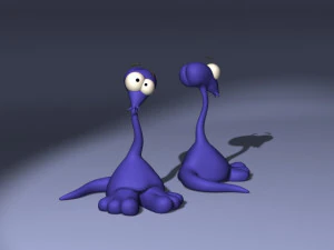 20 cartoon characters in 3D C4D OBJ format 3D Model