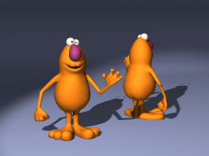 20 cartoon characters in 3D C4D OBJ format 3D Model