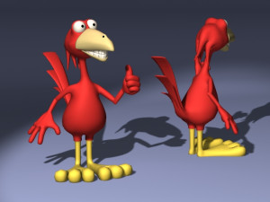 20 cartoon characters in 3D C4D OBJ format 3D Model