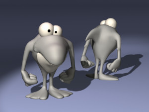 20 cartoon characters in 3D C4D OBJ format 3D Model