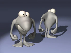 20 cartoon characters in 3D C4D OBJ format 3D Model