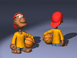 20 cartoon characters in 3D C4D OBJ format 3D Model
