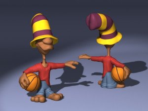 20 cartoon characters in 3D C4D OBJ format 3D Model