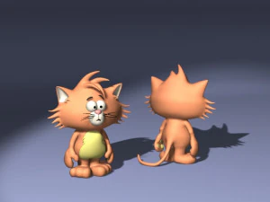 20 cartoon characters in 3D C4D OBJ format 3D Model