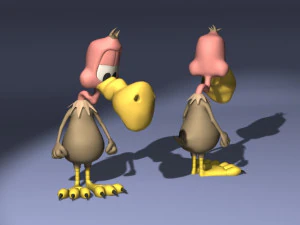 20 cartoon characters in 3D C4D OBJ format 3D Model