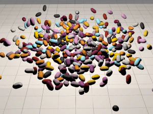 Модель желейных конфет C4D 3D Модель