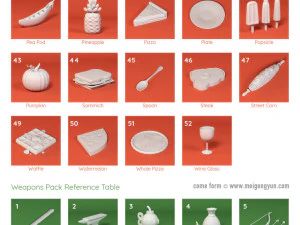 180 C4D cartoon low polygon items monomer Happy Toolbox model pack 3D Model