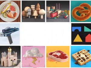 180 C4D cartoon low polygon items monomer Happy Toolbox model pack 3D Model